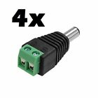 4X CONNETTORI ADATTATORI 12V BALUN BNC JACK RCA PER DVR SORVEGLIANZA TELECAMERE