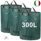 AIXMEET 3x 300L Sacchi Giardinaggio Pieghevole, 68x68x84CM, Polipropilene (PP),