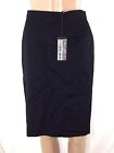 Gonna Ginocchio Donna Medium Large M Nero Lana Vita Alta Dritto Made Italy Tubo