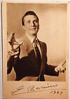 ERNESTO BONINO   CANTANTE ITALIANO   1942  AUTOGRAFO ORIGINALE