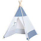 HOMCOM Tenda Gioco Bambini Teepee con Finestra Tessuto e Legno 120x120x155cm