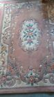 Traditional Pure Wool Rug, Chinese Aubusson,Peach,Large,Used