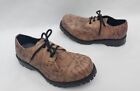 UNDERGROUND SHOES ENGLAND BROWN LEATHER SNAKESKIN PATTERN UK5 FREE UK P&P!!