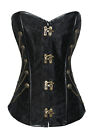 Corset Bustier Serre-Taille Steampunk Noir Chaines - Punk - Baroque - Gothique