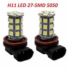 2 X Lampadine H8-H11 Led 5050  27-SMD 6000-6500K  PER FENDINEBBIA ( PGJ19-2)