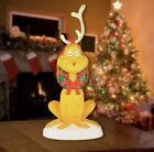 CHRISTMAS LIGHTED BLOW MOLD GRINCH MAX WITH ANTLER DR. SEUSS 24in Ships TODAY