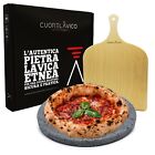 CUORE LAVICO -  KIT PIASTRA REFRATTARIA IN PIETRA LAVICA ETNEA PIZZA TONDA 35 cm