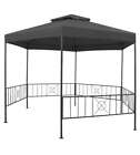 Gazebo da Giardino 323x275x265 cm Antracite