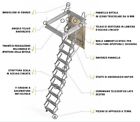 Scala retrattile in acciaio zincato da sottotetto 11 gradini