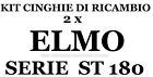 KIT CINGHIE DI RICAMBIO 2 x PROIETTORE SUPER 8 mm ELMO ST 180 EM-M-MO