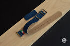 17/18/19/20/21/22 mm Cinturino artigianale blu Leather Handmade Watch Strap Band