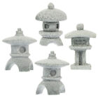 4 Pcs Zen Garden Statue Aquarium Sculpture Meditation Japanese