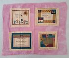 Set 4 etichette stoffa americana decorazioni tags quilting quilt + tessuto rosa