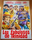 FABULOUS TRINITY Original SPAGHETTI WESTERN Movie Poster RICHARD HARRISON Art