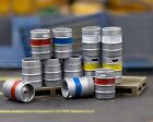 OO Gauge | 4mm | 1:76 Scale Steel Beer Keg (10 Pack)