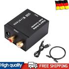 192KHz DAC Converter Toslink Coaxial Signal To RCA R/L Black for TV Home Cinema