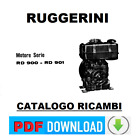 Ruggerini RD900 RD901 Catalogo ricambi Manuale parti esplosi motore SPARE PARTS