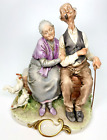 VTG 1959 Capodimonte Giuseppe Cappe G Calle Grandma + Grandpa Figurine SEE PICS