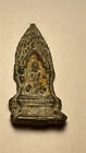 Antico Amuleto Thai in bronzo Buddha,tempio