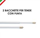 ASTE ASTINE BACCHETTA A MOLLA CON PUNTE PER TENDE TENDA 2PZ BIANCO A PRESSIONE