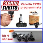 4 Sensori pressione pneumatici TPMS Orange gia  pronto configurato a richiesta