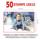 Stampa 50 foto digitali 10x15 SU CARTA FOTOGRAFICA SUPREME 