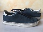 scarpe HOGAN REBEL  donna basse  pelle blu NUM.39