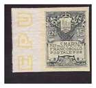 SAN MARINO 1910 -   STEMMA   CENTESIMI 15  NON DENTELLATO   NUOVO  **