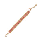 Bracciale Groumette E Cristalli Cometa Rosa -  Sodini