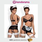 Obsessive costume corto da cameriera hot sexy con perizoma reggicalze taglia S M