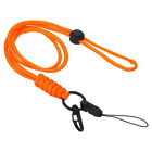 Neck Lanyard w Hook Badge Lanyards Adjustable Strap Keychain Orange