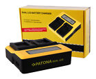 Caricabatteria rapido DUAL LCD Patona per Canon EOS 1100D,1200D,1300D,1D X,2000D