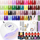 Kit Smalto Semipermanente 51Pz,40 Colori+Lampada UV 150W LED,Base,Top Coat,Nail