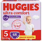 Huggies Ultra Comfort, Pannolini Taglia 5 (12-17 Kg), Mutandina Traspirante, Pac