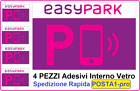 4 Pezzi Adesivo EASY PARK da Interno Vetro Sticker Easypark  *SPEDIZIONE RAPIDA*