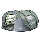 TENDA DA CAMPEGGIO POP UP 4-5 POSTI 264 X 220 X 123 CM GRIGIO E VERDE