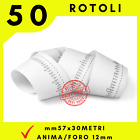 50 rotoli 57x30 termici cassa bancomat pos scontrino carta termica omologati sb