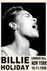 Poster Manifesto Locandina Musicale d Epoca Stampa Vintage Jazz  Billie Holiday