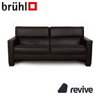 Brühl Francis Leder Dreisitzer Braun manuelle Funktion Sofa Couch