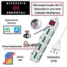 Microspia Ambientale Wi-Fi NASCOSTA IN UNA VERA CIABATTA MULTIPRESA CIMICE SPIA