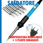 SALDATORE A STAGNO TEMPERATURA REGOLABILE 60W + KIT PUNTE OMAGGIO