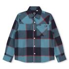 TIMBERLAND Camicia quadri in cotone blu - petrolio bambino ragazzo 10 anni