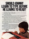 1980 IBM: Should Johnny Learn to Type Before Read Vintage Print Ad