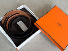 BNWT Hermes 32mm Belt Strap in Box/Togo Leather Noir (Black)/Gold (Tan) 90/35.4"