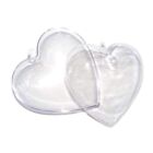 6 PZ SCATOLE BOMBONIERA CUORE TRASPARENTE PLEXIGLASS PORTA CONFETTI 6,5X6,2 CM