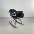 Vintage 1950s Eames Herman Miller RAR a Dondolo Sedia IN Marrone #4260