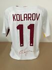 MAGLIA ROMA KOLAROV SHIRT JERSEY NO MATCH WORN ISSUED SIGNED 2017/2018 COA