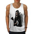 Wellcoda Angel Metal Fallen Freaky Mens Tank Top