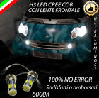 COPPIA LAMPADE FENDINEBBIA H3 LED CREE COB CANBUS PER SMART FORTWO 450 6000K