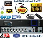 DVR 16 CANALI IBRIDO ANALOGICO/DIGITALE RICONOSCIMENTO FACCIALE E PERIMETRO 5MPX